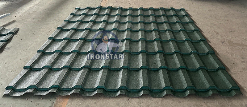 6 rib trapezoidal and 6 rib bamboo tile double layer roll forming machine in Romania 2 layer roll forming machine