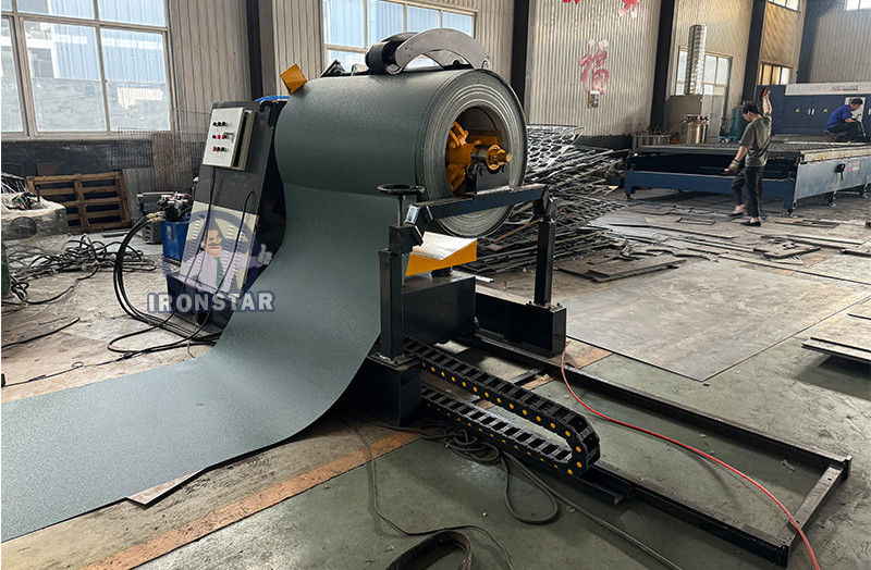 6 rib trapezoidal and 6 rib bamboo tile double layer roll forming machine in Romania 2 layer roll forming machine