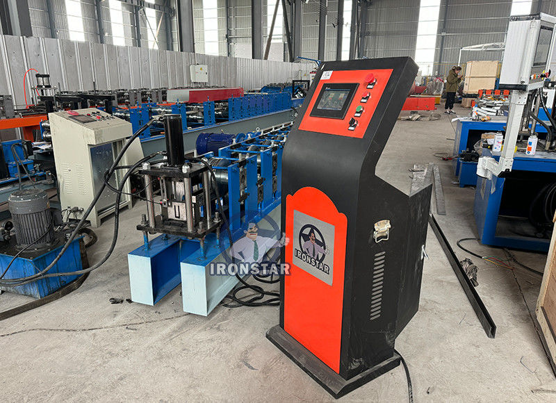 30*50mm and 30*70mm 2 sizes in 1 U guide rail roll forming machine for Nicaragua shutter door track machine
