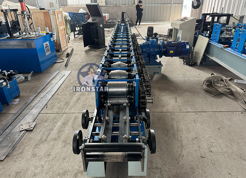 30*50mm and 30*70mm 2 sizes in 1 U guide rail roll forming machine for Nicaragua shutter door track machine