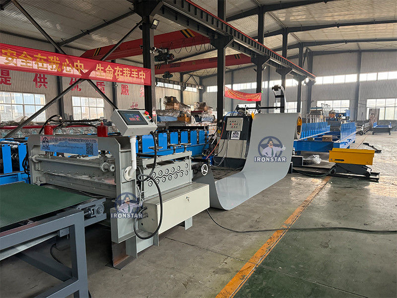 Automaric decoiler – cut to length – transport – auto stacker whole line machine Galvanized steel or PPGI