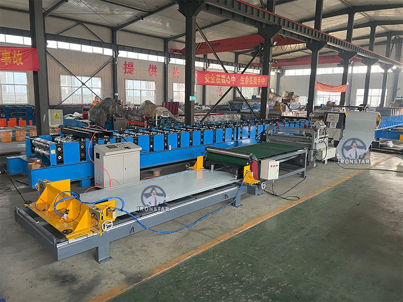Automaric decoiler – cut to length – transport – auto stacker whole line machine Galvanized steel or PPGI