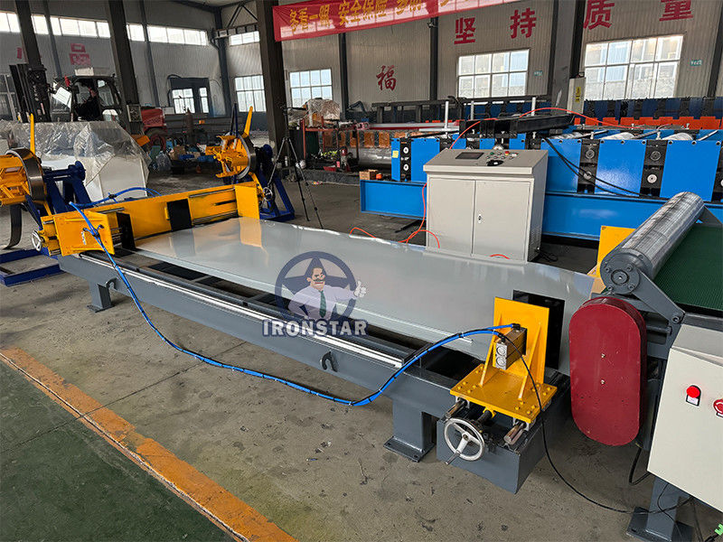 Automaric decoiler – cut to length – transport – auto stacker whole line machine Galvanized steel or PPGI