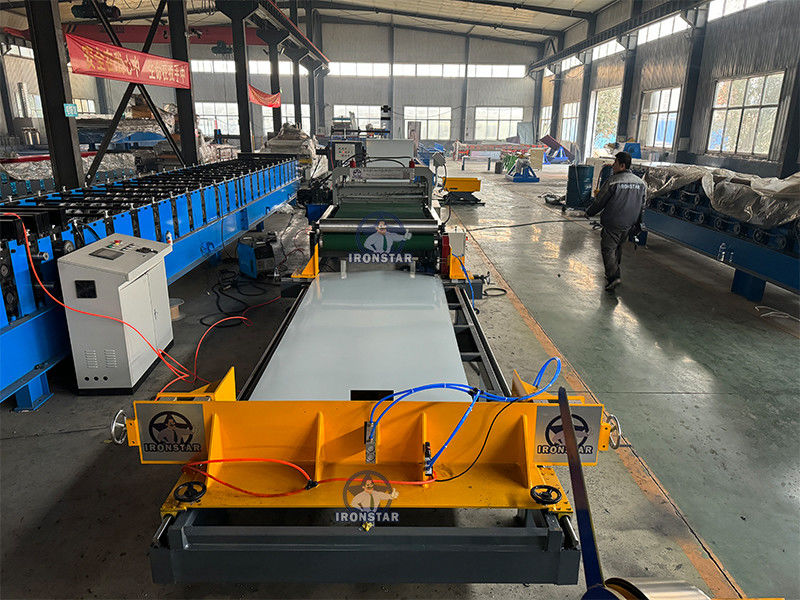 Automaric decoiler – cut to length – transport – auto stacker whole line machine Galvanized steel or PPGI