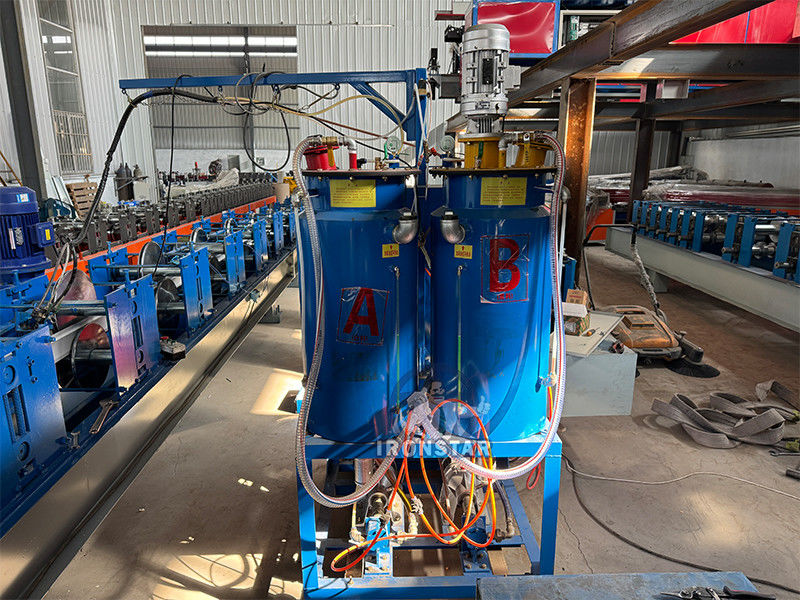 PU foam shutter door roll forming machine for Morocco rolling shutter machine