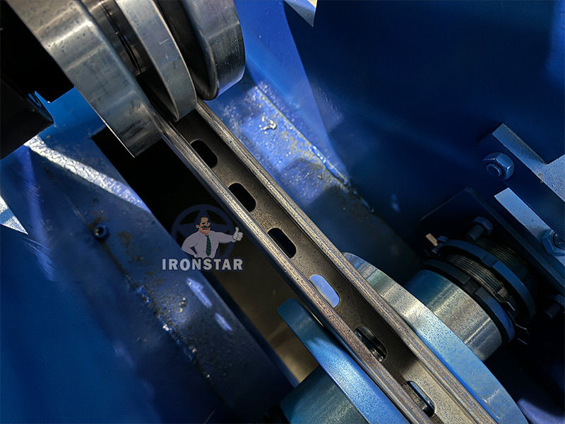 12 GA 41*21 / 41*41 2 sizes in 1 Slotted strut channel roll forming machine for America Solar photovoltaic bracket