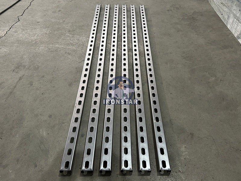 12 GA 41*21 / 41*41 2 sizes in 1 Slotted strut channel roll forming machine for America Solar photovoltaic bracket