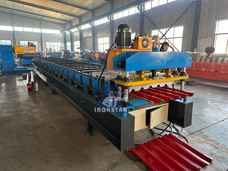 980 Trapezoidal roofing sheet roll forming machine for Brazil metal roof roll forming machine