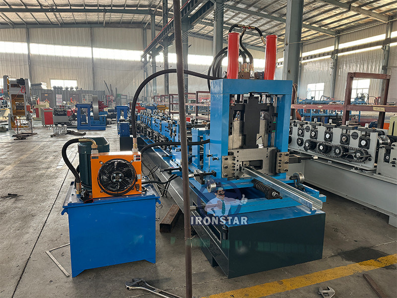 “High Speed Fully Automatic CZ Purlin Roll Forming Machine 80‑300mm Range Interchangeable C and Z Purlin Profiles”