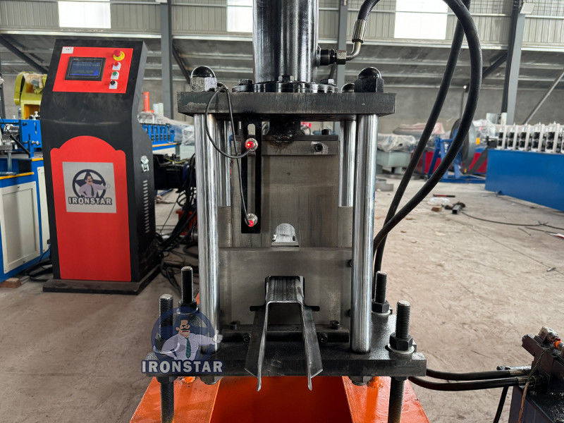 104 Omega bracket roll forming machine in Russia Raw material:Galvanized steel