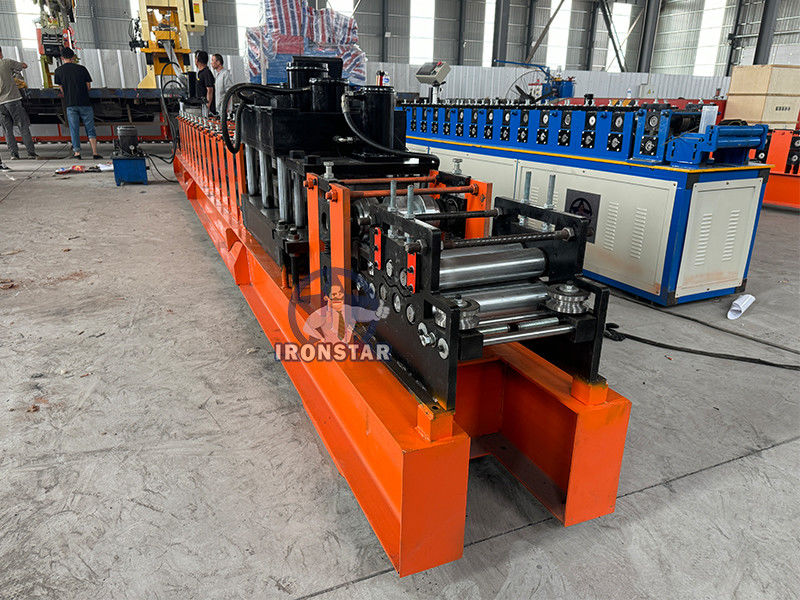 104 Omega bracket roll forming machine in Russia Raw material:Galvanized steel