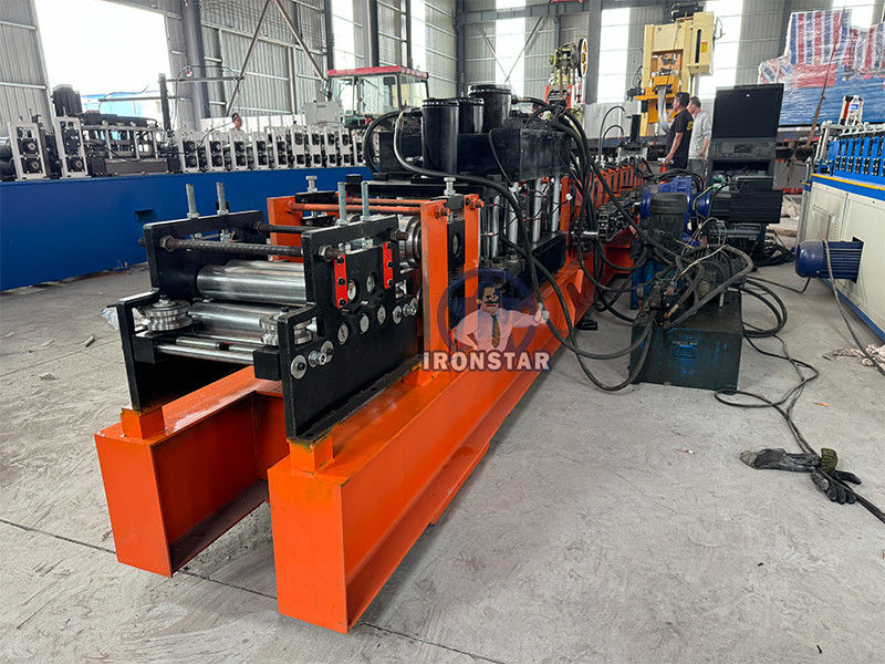 104 Omega bracket roll forming machine in Russia Raw material:Galvanized steel