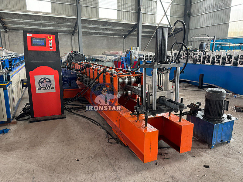 104 Omega bracket roll forming machine in Russia Raw material:Galvanized steel