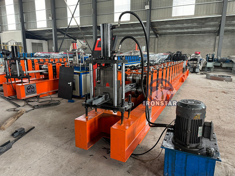 104 Omega bracket roll forming machine in Russia Raw material:Galvanized steel