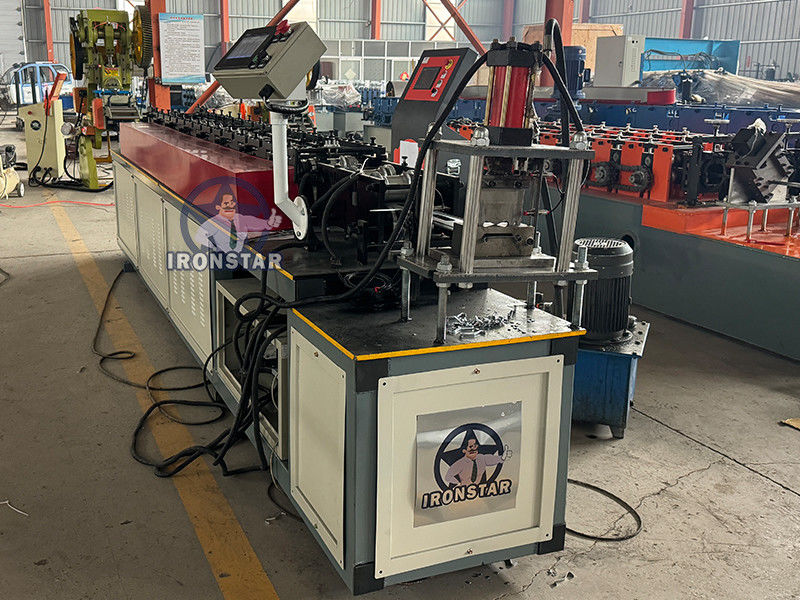 Perforated rolling shutter door roll forming line in Venezuela