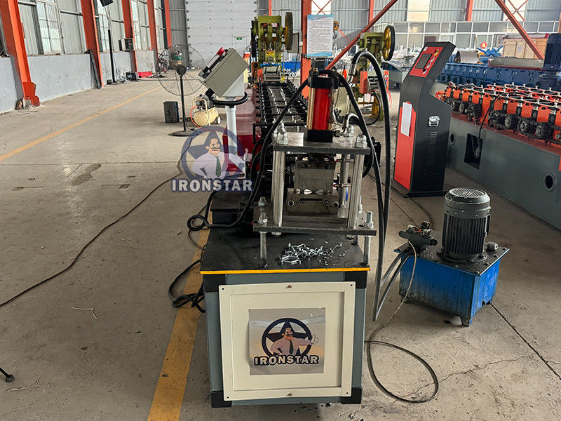 Perforated rolling shutter door roll forming line in Venezuela