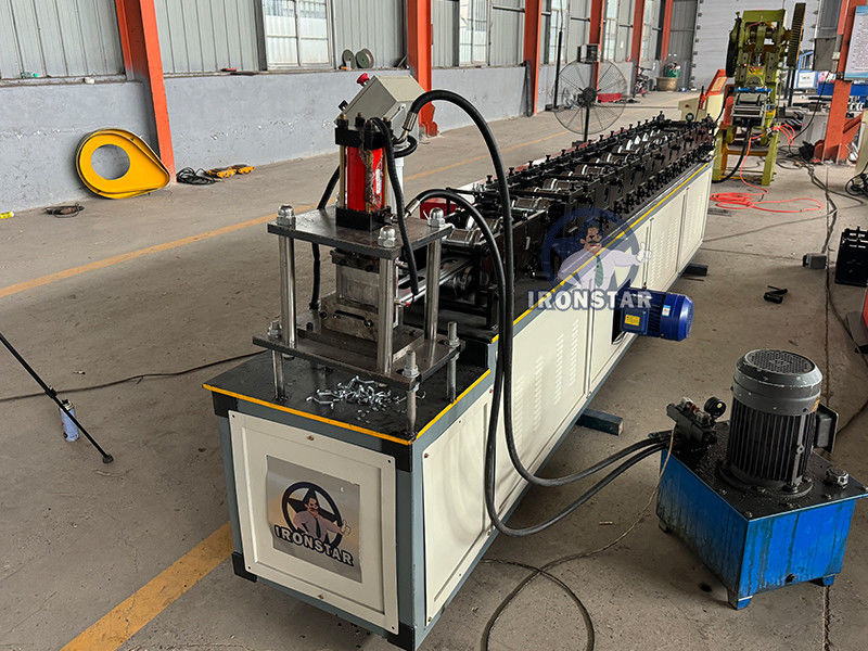 Perforated rolling shutter door roll forming line in Venezuela