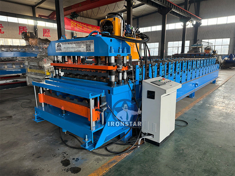 6 rib trapezoidal and glazed tile double layer roll forming machine for Slovakia