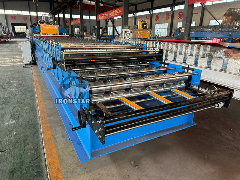 6 rib trapezoidal and glazed tile double layer roll forming machine for Slovakia