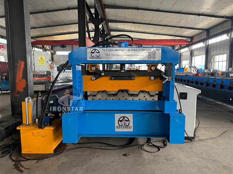 “1000mm Galvanized Steel Metal Floor Deck Roll Forming Machine Ecuador Popular Metal Decking Sheet Cold Roll Forming Equipment For Construction Floor Support”