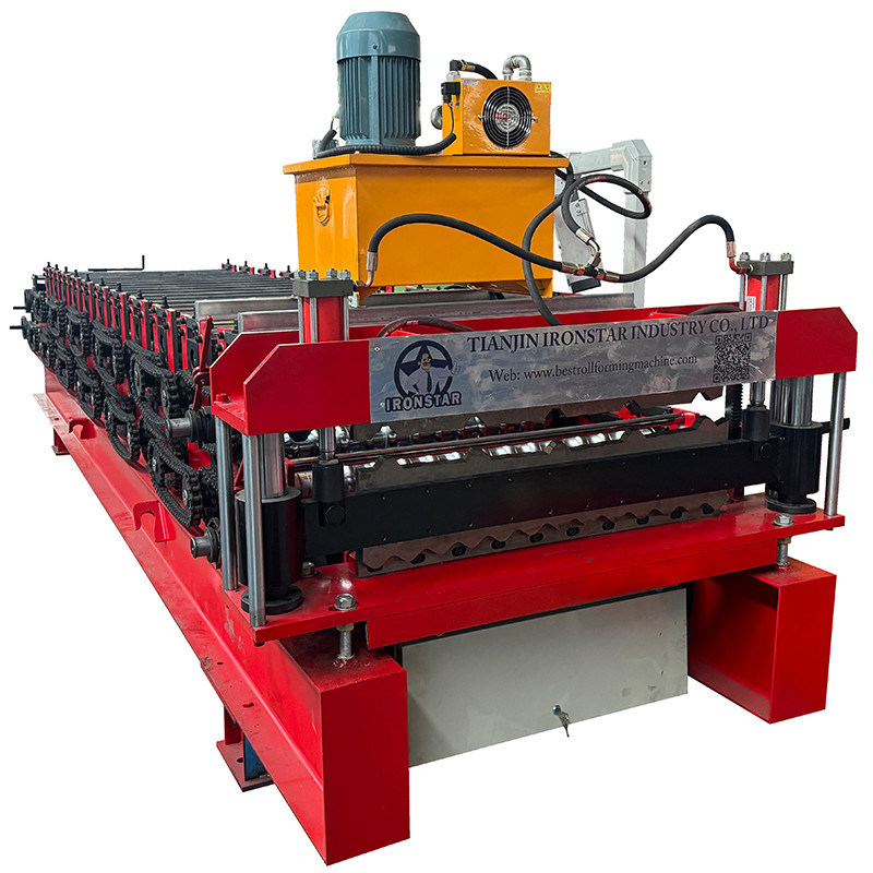 “Bolivia Market Double Layer Roll Forming Machine Produce 840 Trapezoidal Roof Sheet and 836 Corrugated Roof Tile Metal Roof Panel Machine”