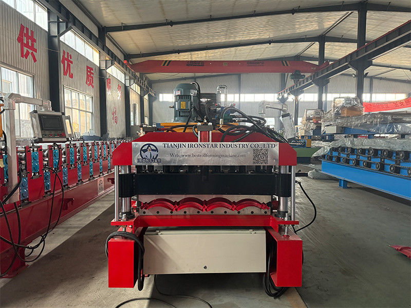 828 glazed tile roll forming machine for Bolivia Water ripple roll forming machine Step tile roll forming machine