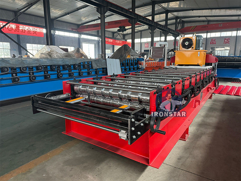 828 glazed tile roll forming machine for Bolivia Water ripple roll forming machine Step tile roll forming machine