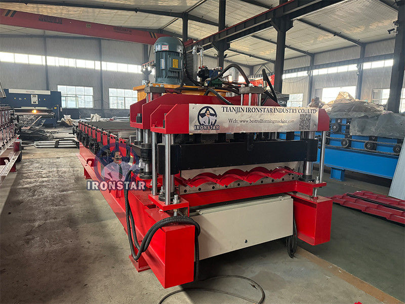 828 glazed tile roll forming machine for Bolivia Water ripple roll forming machine Step tile roll forming machine