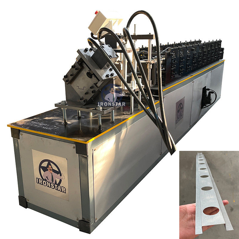 Punching holes omega profile roll forming machine for US Omega profile roll forming machine Top hat roll forming machine