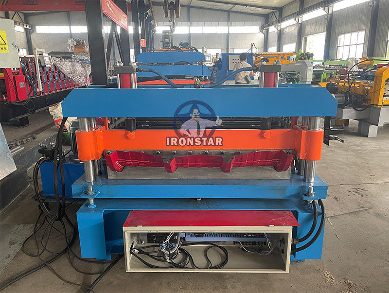 TR4 crimping roof sheet roll forming machine in Peru Crimping machine | curving machine | automatic Horizontal crimp