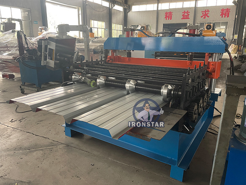 “ IBR Roof Sheet Roll Forming Machine Automatic Horizontal Crimping Machine for PPGI Steel Metal Roofing Sheet Production Line High Efficiency Roll Forming Equipment for Roof Panel Making ”