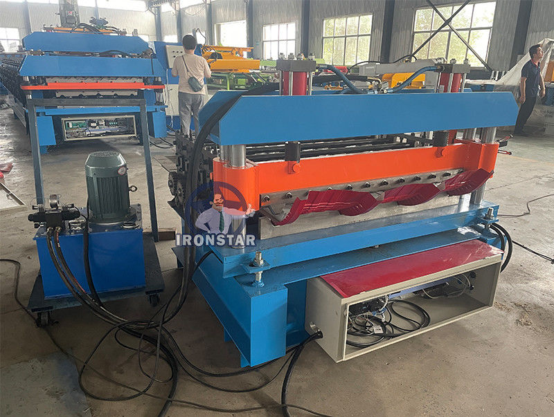 TR4 crimping roof sheet roll forming machine in Peru Crimping machine | curving machine | automatic Horizontal crimp