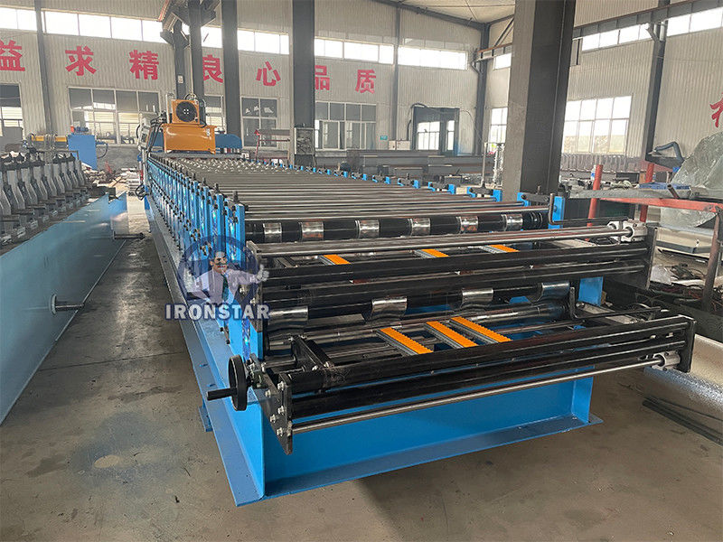 4 rib TR4 trapezoidal and 5 rib big bamboo tile double layer roll forming machine for bolivia