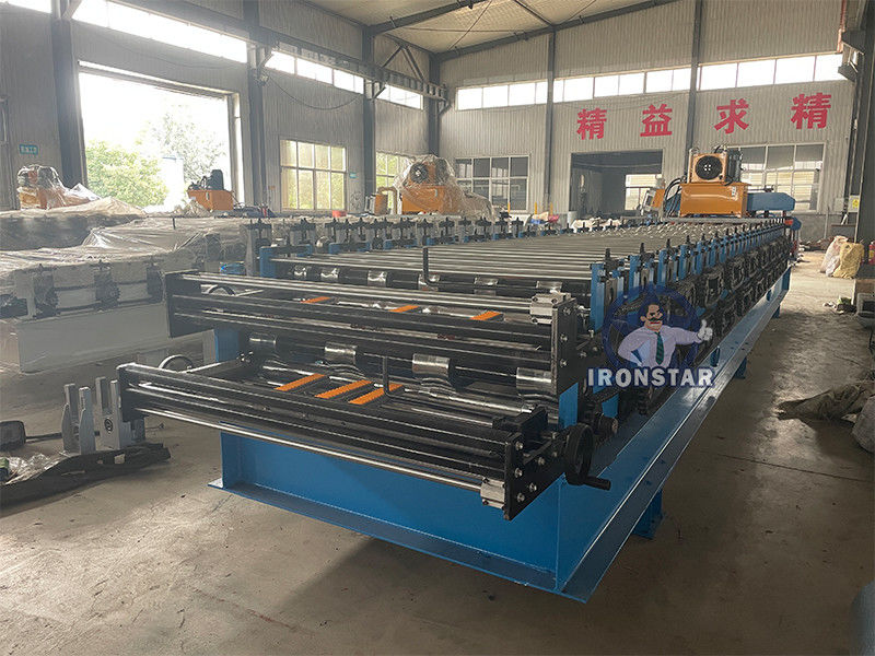 4 rib TR4 trapezoidal and 5 rib big bamboo tile double layer roll forming machine for bolivia
