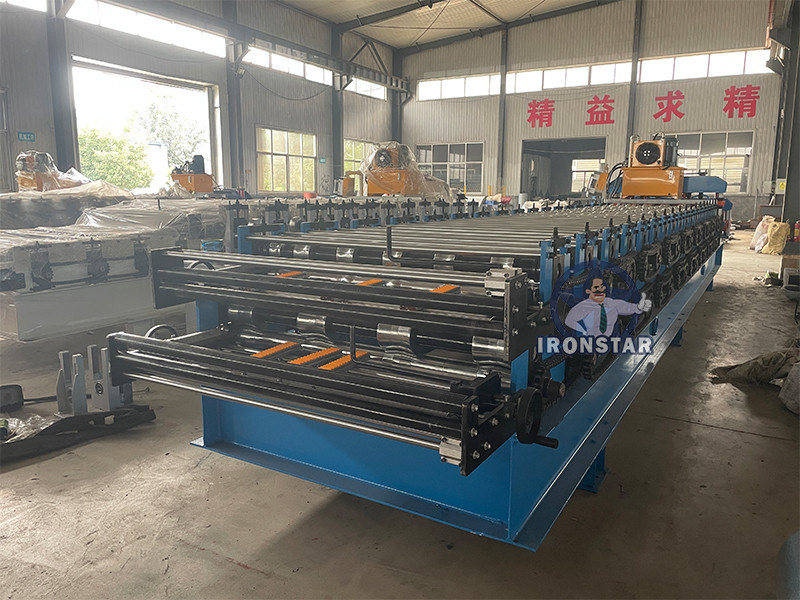 “4 Rib TR4 Trapezoidal Roof Sheet 5 Rib Big Bamboo Tile Double Layer Roll Forming Machine Bolivia Roof Panel Production Line”