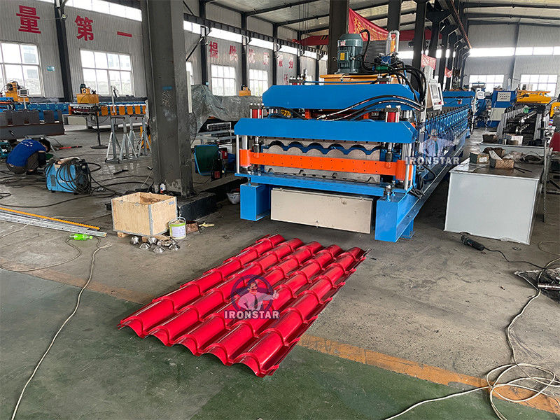 4 rib TR4 trapezoidal and 5 rib big bamboo tile double layer roll forming machine for bolivia