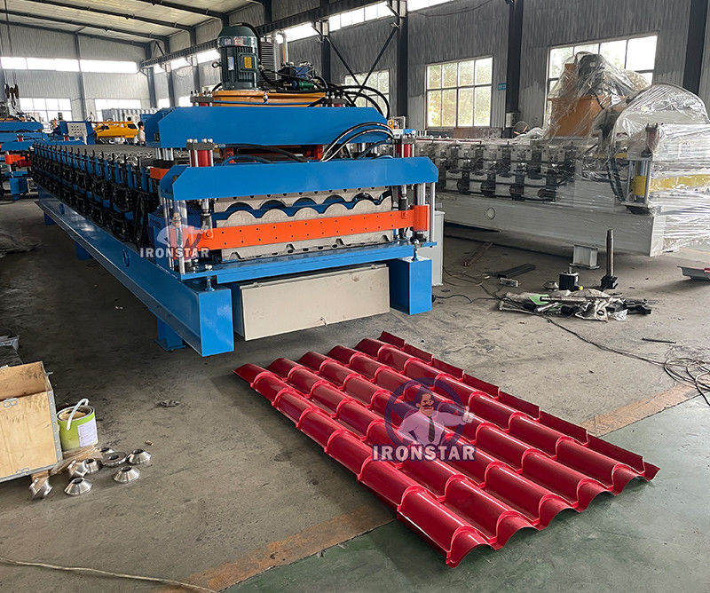 4 rib TR4 trapezoidal and 5 rib big bamboo tile double layer roll forming machine for bolivia