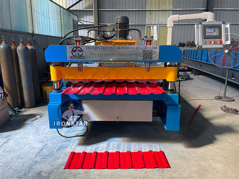 C18 Trapezoidal roofing sheet roll forming machine for Azerbaijan