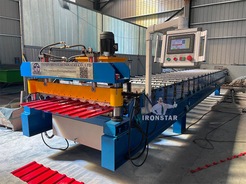 C18 Trapezoidal roofing sheet roll forming machine for Azerbaijan