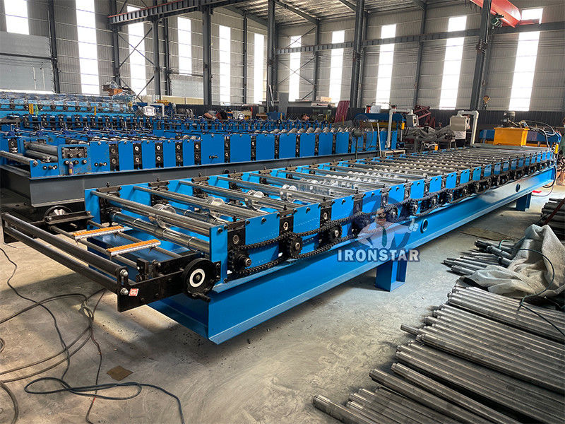 C18 Trapezoidal roofing sheet roll forming machine for Azerbaijan
