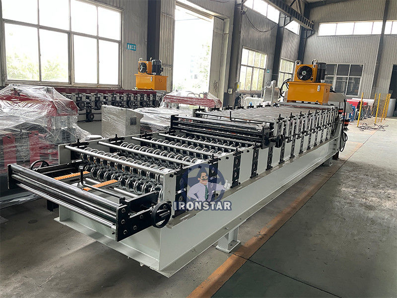 836 corrugated and 828 glazed tile double layer roll forming machine