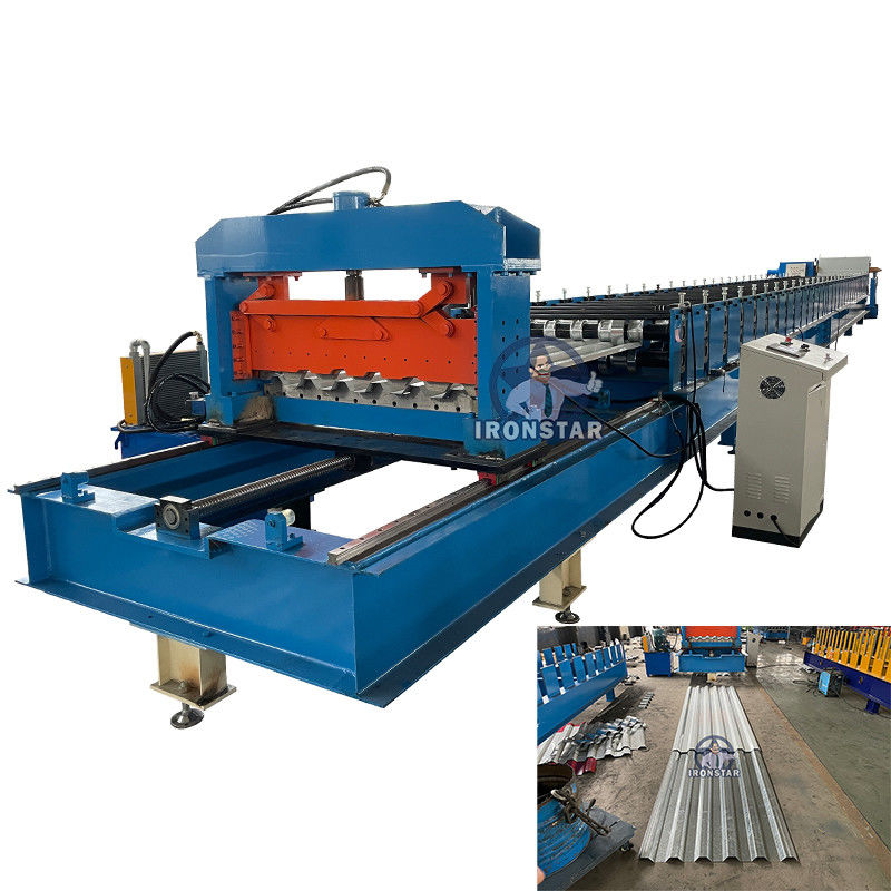Tracking cutting trapezoidal roofing sheet roll forming machine for Saudi Arabia