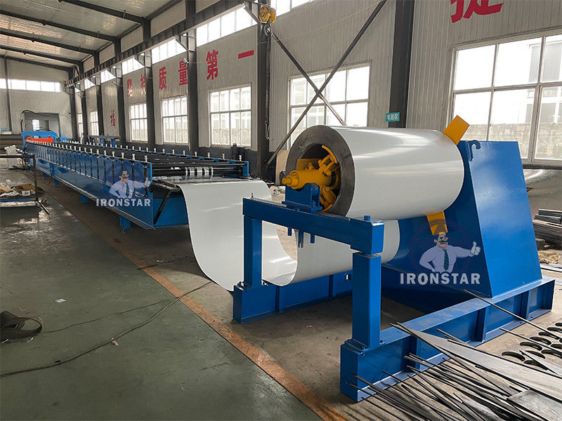 Tracking cutting trapezoidal roofing sheet roll forming machine for Saudi Arabia