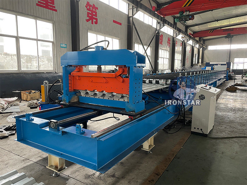 Tracking cutting trapezoidal roofing sheet roll forming machine for Saudi Arabia