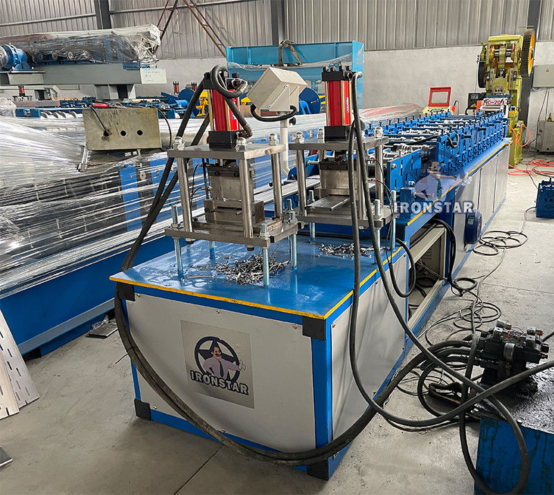 2 in 1 shutter door forming line for Ecuador Punching hole shutter door forming line | rolling shutter machine | shutter slat machine 2 in 1 rolling shutter machine