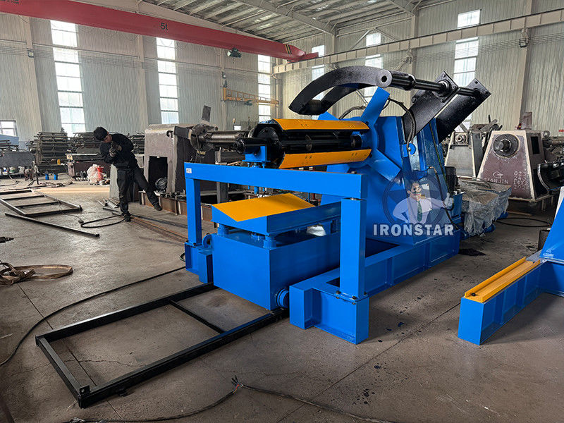 10 ton auto hydraulic decoiler with car