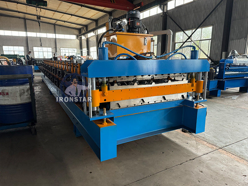 5 rib and 4 rib trapezoidal sheet double deck roll forming machine 2 layer roll forming machine