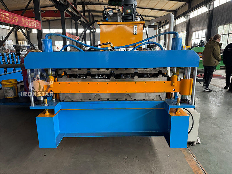 5 rib and 4 rib trapezoidal sheet double deck roll forming machine 2 layer roll forming machine