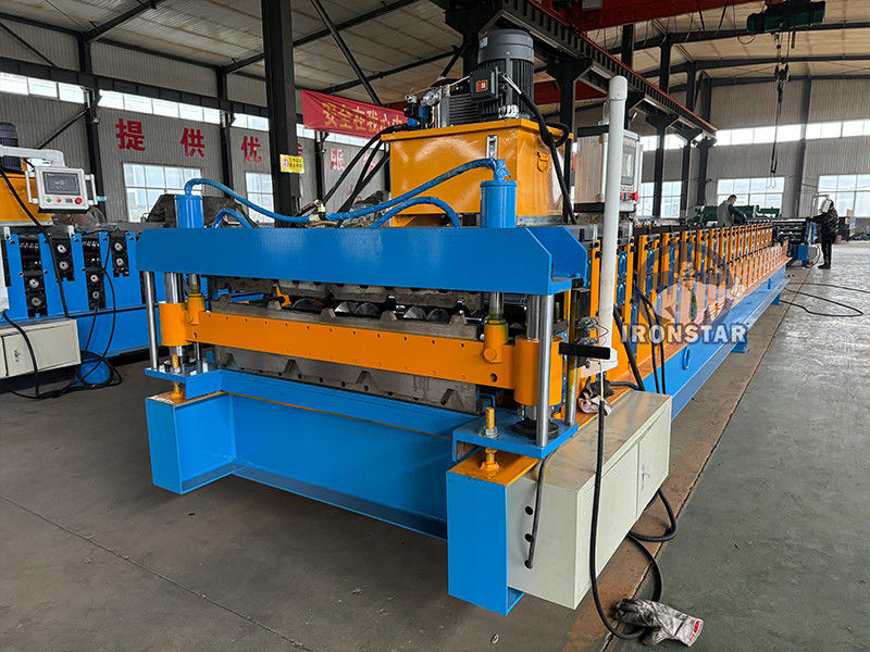 5 rib and 4 rib trapezoidal sheet double deck roll forming machine 2 layer roll forming machine