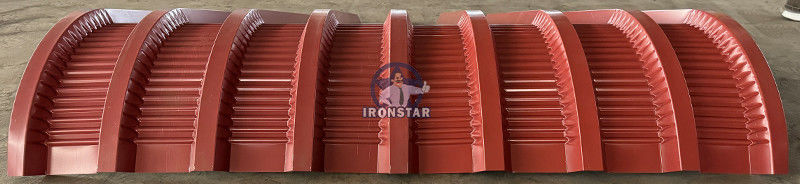 IBR Crimping roof sheet roll forming machine working video in South Africa automatic Horizontal crimp machine Raw material: PPGI